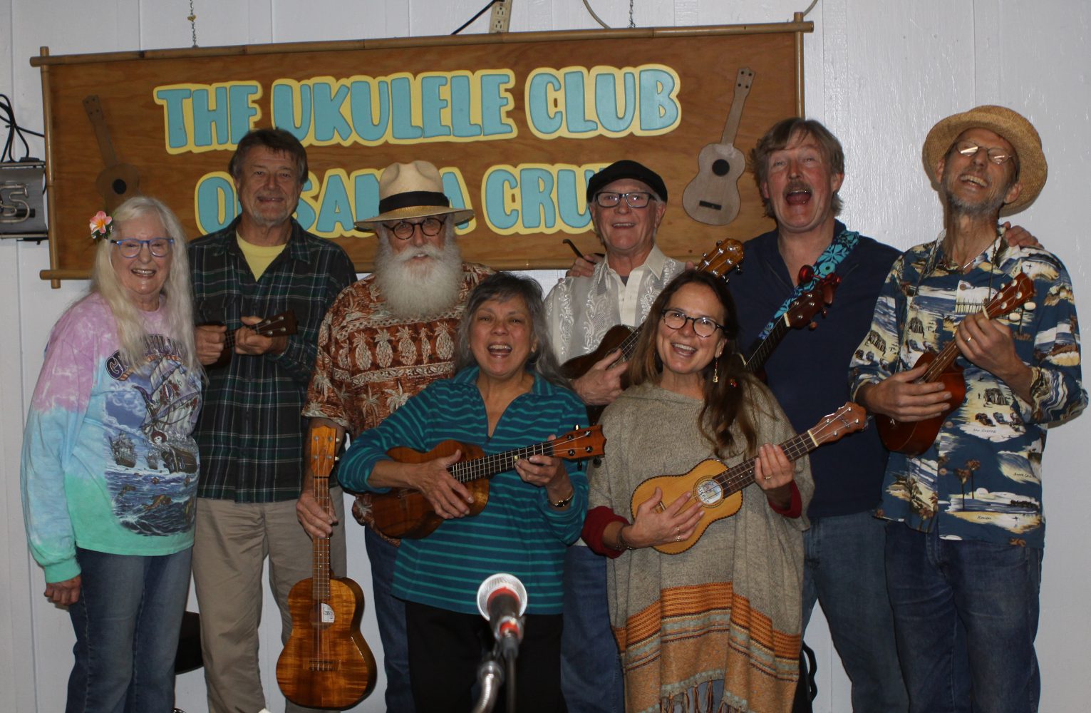 Ukulele Club of Santa Cruz members who attended first meetings and still attending regularly